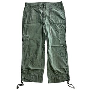 Jones New York Sport Women’s Green Roll Up Utility Cargo Capri Pants Size 8